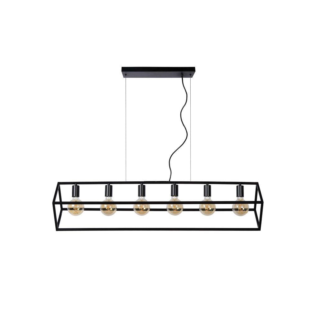Lucide Moderne hanglampFabian 6-lichts zwart - 00425/06/30